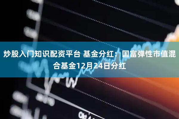 炒股入门知识配资平台 基金分红：国富弹性市值混合基金12月24日分红